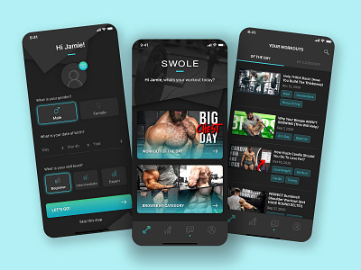 Fitness Video App app apple branding design mobile ui ux