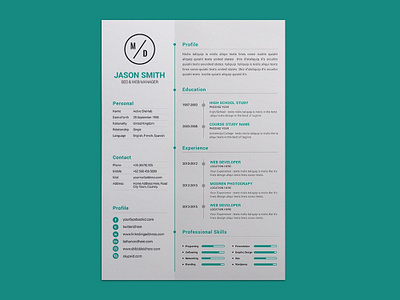 Free Personal Resume Template with Elegant Timeline Design curriculum vitae cv cv resume template free cv free cv template free psd free resume free resume template freebie freebies resume