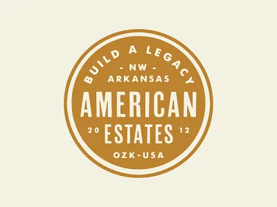 American Estates arkansas badge design type typography