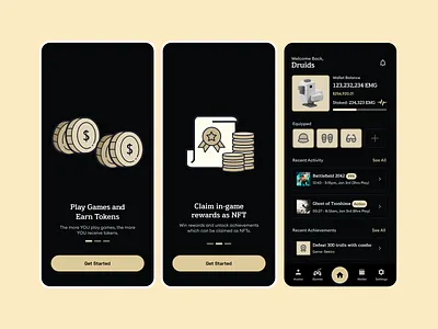 Empath Mobile App blockchain crypto design game mobile mobile app ui web3