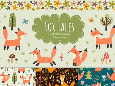 Fox Tales: Patterns & Clipart tree