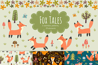 Fox Tales: Patterns & Clipart tree