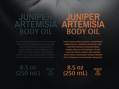 Body Oil Type Pairing branding cosmetics packaging print product label type typography
