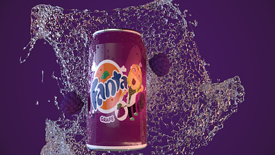 soda splash 3d art 3d artist branding c4d design photoshop realflow redshift