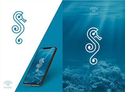 Sea Horse branding company cool design horse line logo minimalist modern monogram nature sea simple sport