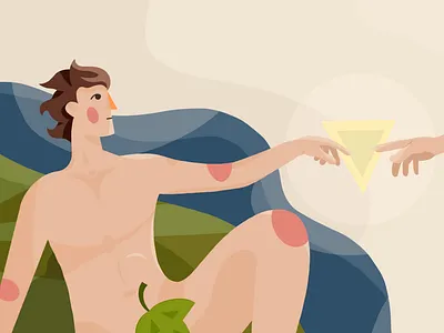 Creation 2d adam caracter illustration ipad pro procreate