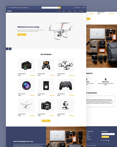 Minics bootstrap business css ecommerce html5 minics online responsive template