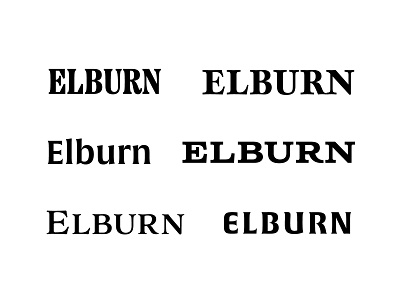 Elburn Type Tests agriculture brand branding design elburn illinois logo small town typography