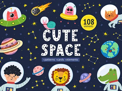Cute Space Collection animals