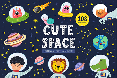 Cute Space Collection animals
