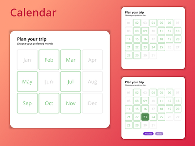 DailyUI Challenge 038 - Calendar calendar calendar design calendar ui daily 100 challenge dailyui dailyui 038 dailyuichallenge ui ui design web design webdesign