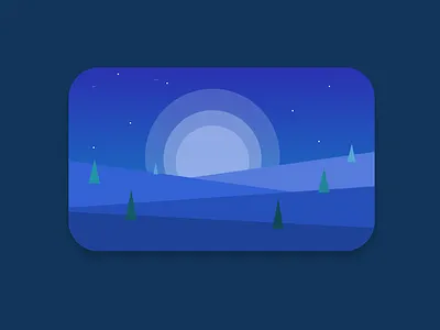 Animated Starry Night illustration vector