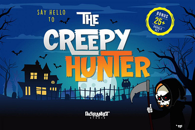 The Creepy Hunter digitalart displayfont scaryfont typeface typography