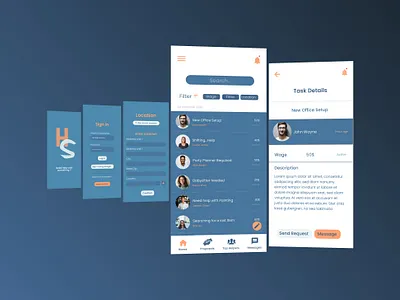 Help-Shelp -Mobile (Helping App) app design minimal typogaphy ui design uxdesign