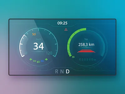 Car Display UI Design adobe illustrator car design prototype transparent ui ux vector