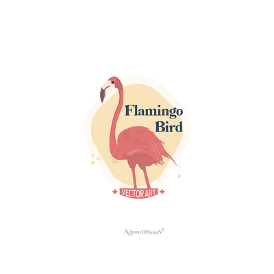 Vector art Flamingo Bird branding design icon illustration illustrator logo minimal outline icons outline illustration vector