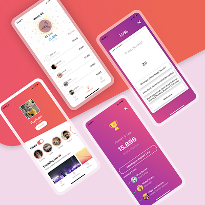 Music Quiz App app design game design game ui ios mobile app music quiz swift
