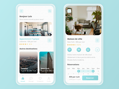 Travel reservation - Mobile Design airbnb airport app clean ui flat hotel minimal mobile mobile app reservation ticket travel traveling ui ui design ux ux design