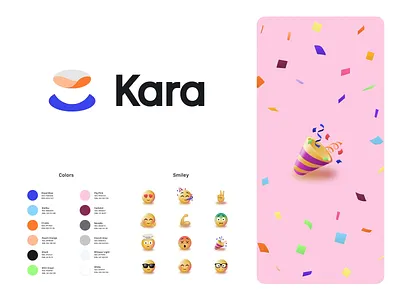 Kara Logo animation brand branding colors emoji identity logo motion