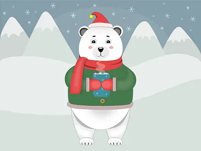 Christmas bear illustration adobe illustrator art art direction artwork bear branding character character design characterdesign christmas christmas card design illustration illustrator logo vector winter