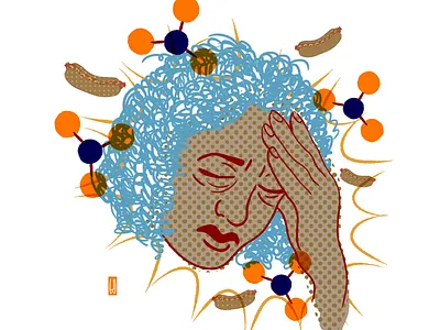 The Connection Between Nitrates and Headaches food headache health health care illustration screentone spot illustration