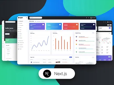 Next.js Argon Dashboard PRO bootstrap 4 chart dashboard design design system development icons map next responsive sidebar table typography user interface user profile web design widgets