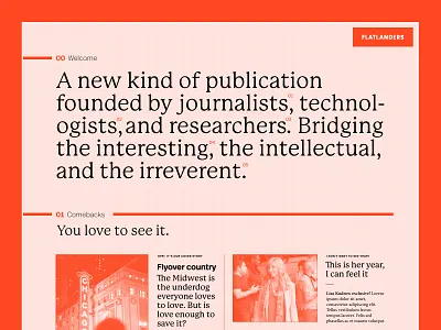 Flatlanders exploration grids lisa kudrow red the internet typography web web design website