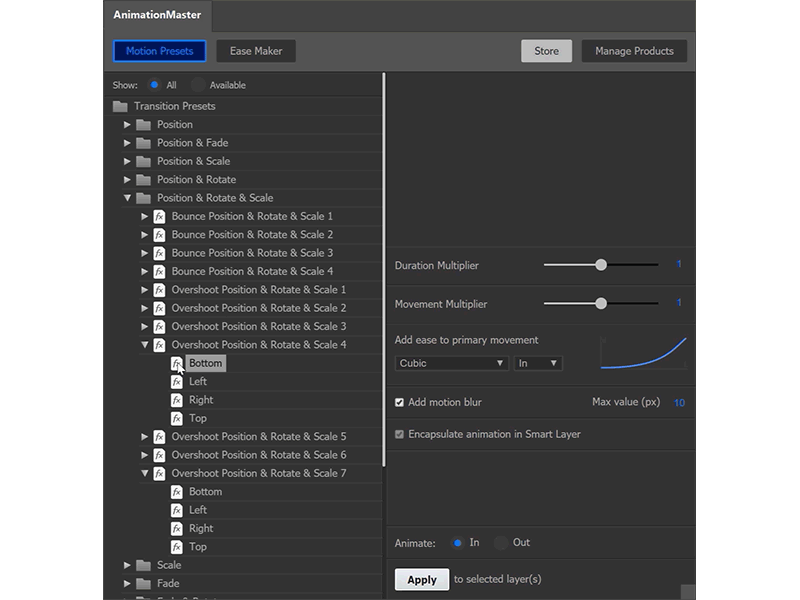 AnimationMaster Photoshop Plugin animation ease free motionblur motiongraphics photoshop plug in plugin presets timeline video