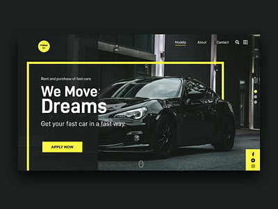 Cars rental agency - Header concept car car website design header design landing page ui ui design uiux ux web website