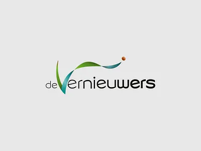 deVernieuwers bold branding clean conceptual flat icon logo simple wordmark