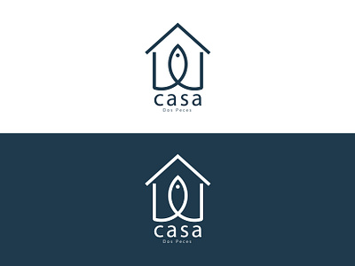 Fish House casa fish home fish house logo fish logo home logo with fish home with fish illustration logo minimal vector