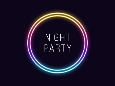 Neon Round Frame circle cyberpunk double outline fashion trend frame futuristic background glow effect gradient illuminated presentation layout mockup neon border neon light retro round shape social media template vector element