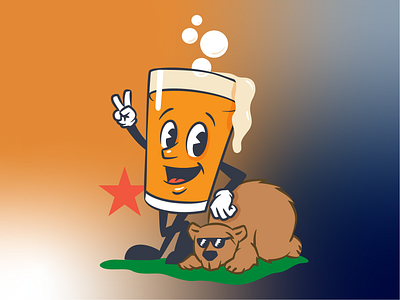 OpenTap Mascot bear beer california character design illustration mascot