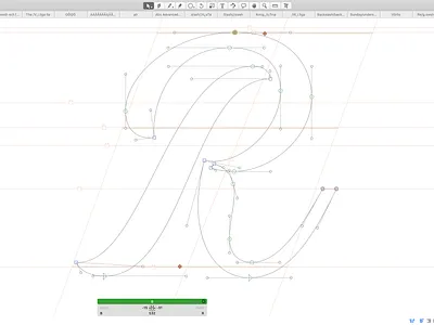 R - Vector font lettering script