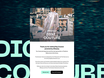 Afterpay - Digi_Couture after pay design landing page registration ui ui design user experience user interface ux ux design webdesign website