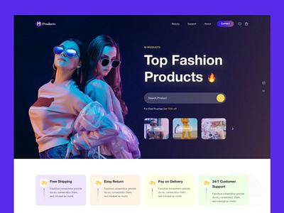 Ecommerce Landing page by Madbrains Technologies LLP on Dribbble