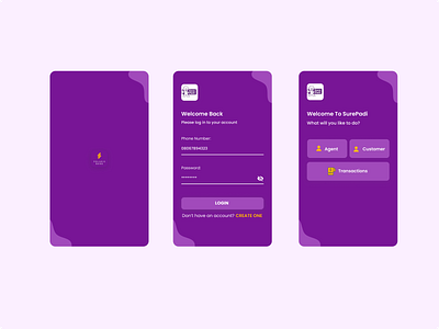 SurePadi Agency Banking App app design typography ui ux