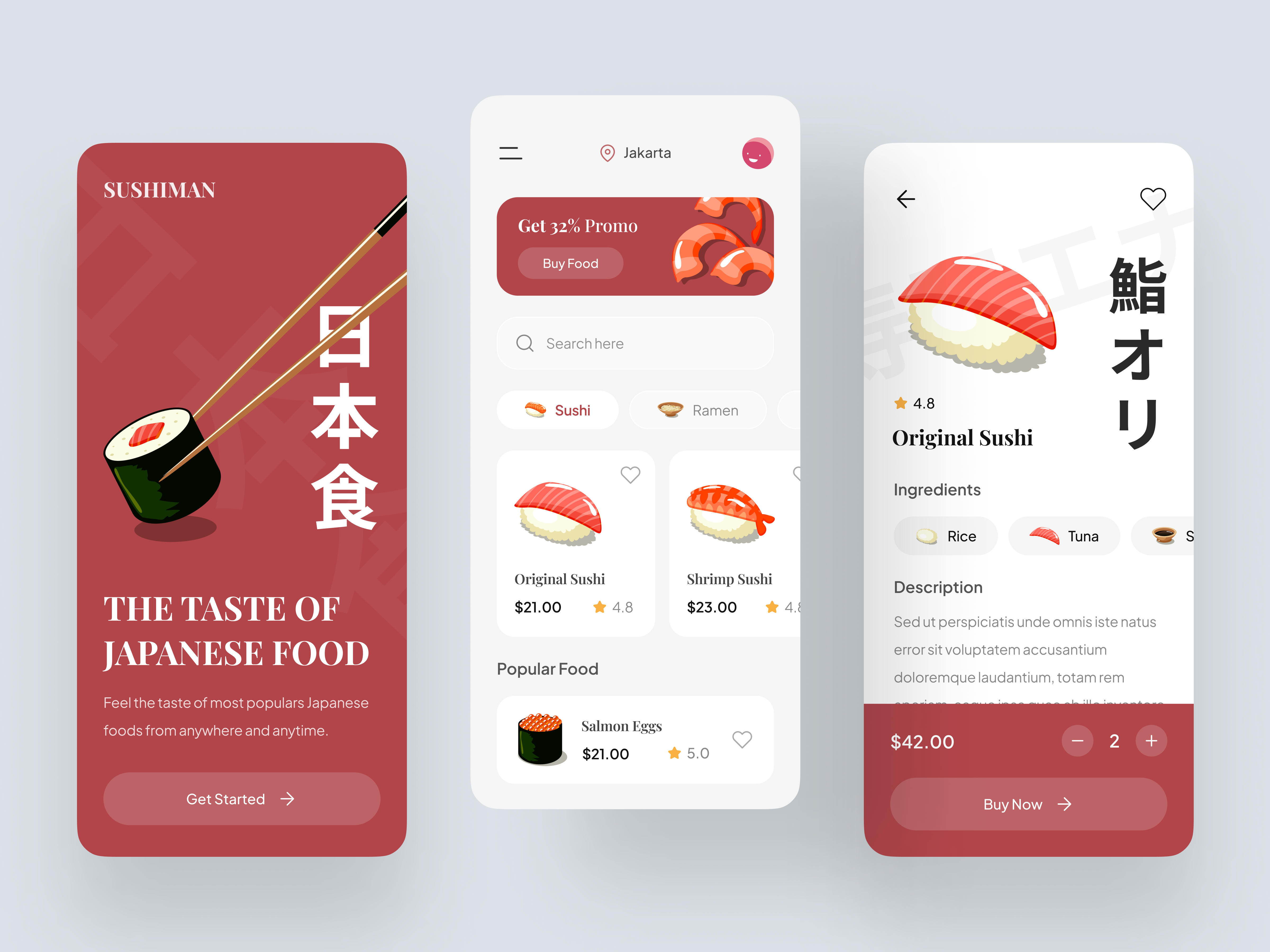 Sushiman🍣 - Food App app app design delivery delivery food eat eating food food app food delivery app food delivery service food order foodie interface japan japanese food mobile mobile food app restaurant sushi ui