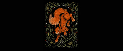 Squirrel art design drawing floral nature squirrel