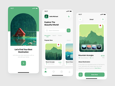 Travel Agency - Exploration agency beach book design destination dribbble forest guide holiday illustration mobile app mount travel ui uidesign vacation