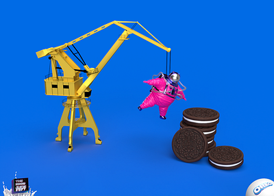 Inktober prompt - Bulky ( & Branding for Oreo ) 3d behance biscuits blender blender 3d branding bulky cadbury cinema4d design dribbble best shot inktober inktober prompt inktober2020 oreo oreo cookies pandemic