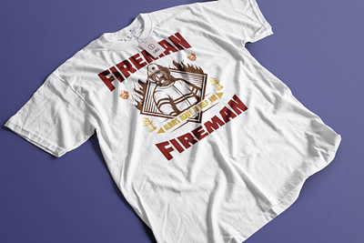 FIREMAN t shirt design branding design icon illustration illustrator logo logo design t shirt t shirt design vector