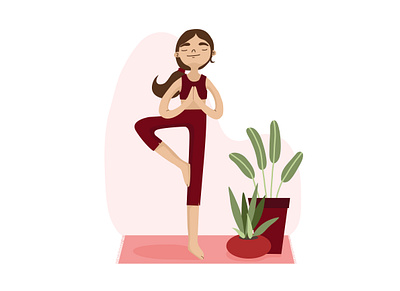 Yoga illustrator vector vector art vector illustration yoga yoga pose