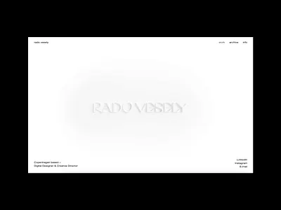 Portfolio Website 3d art branding cinema4d design digitaldesign minimal portfolio typography ui ux web