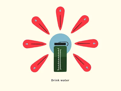 Drink Water flower flower illustration illustration illustrator