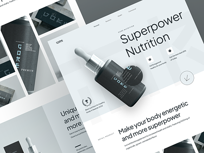 Gore - Product Landing Page app branding brutalism clean elegant modern product product details product details page smooth soft ui uidesign user experience userinterface
