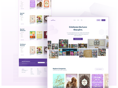 Hallmark cards ui design gifts landing ui ux website