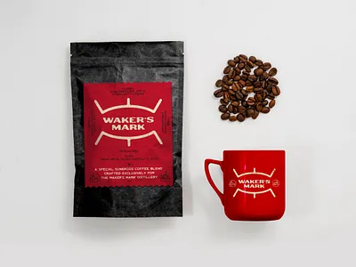 Wakers Mark Coffee Packaging black brand design branding branding design coffee design identity identity design logo packaging packaging design red