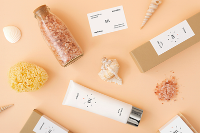 DÉL Natural brand branding design himalayansalt identity logo mark minimal noon package packagedesign rosepink sign