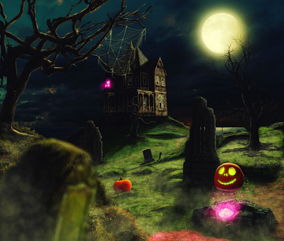 Spooky Scene creepy halloween halloween design photo retouch photomanipulation photoshop scary spooky